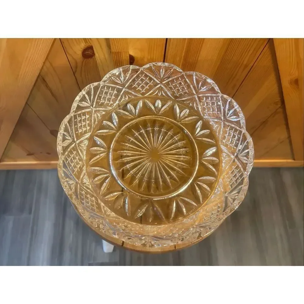 Godinger Crystal Dublin Large Shannon Chip-n-Dip bowl (5768)